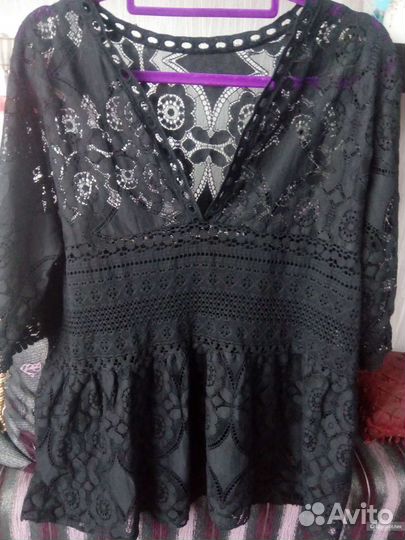 Блузка кружевная 48-52