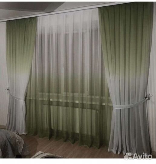 Комплекты тюль градиент в наличии много
