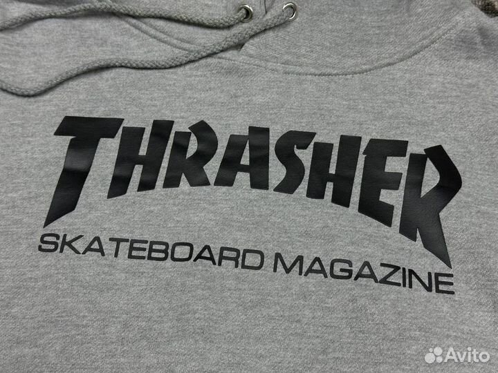 Худи thrasher classic серый