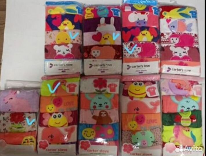 Вещи новые пакетом Carters love девочка 24-36m