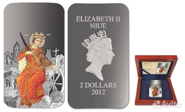 Ниуэ 2 доллара, Св.Великомученица Екатерина серебр