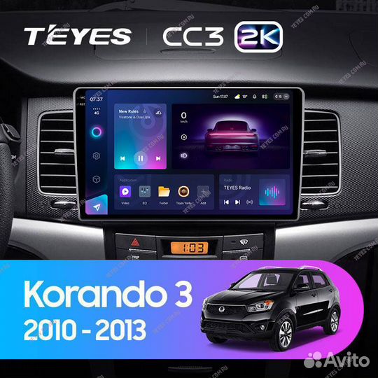 Магнитола SsangYong Korando 3 2010-2013 Teyes 4/32