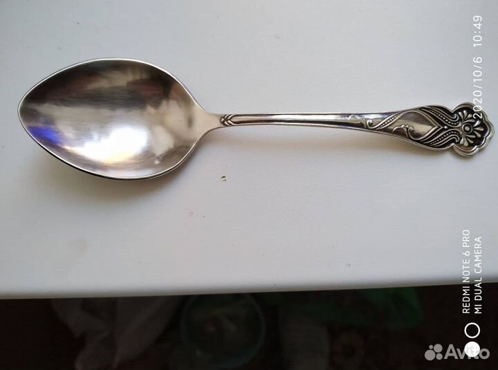 Ложка десертная серебро 925