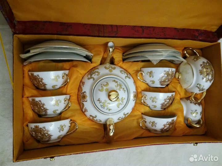 Чайный сервиз на 6 персон. Из тонкого китайского ф