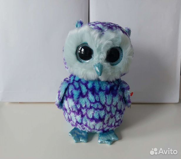Мягкая игрушка с большими глазами Сова новая