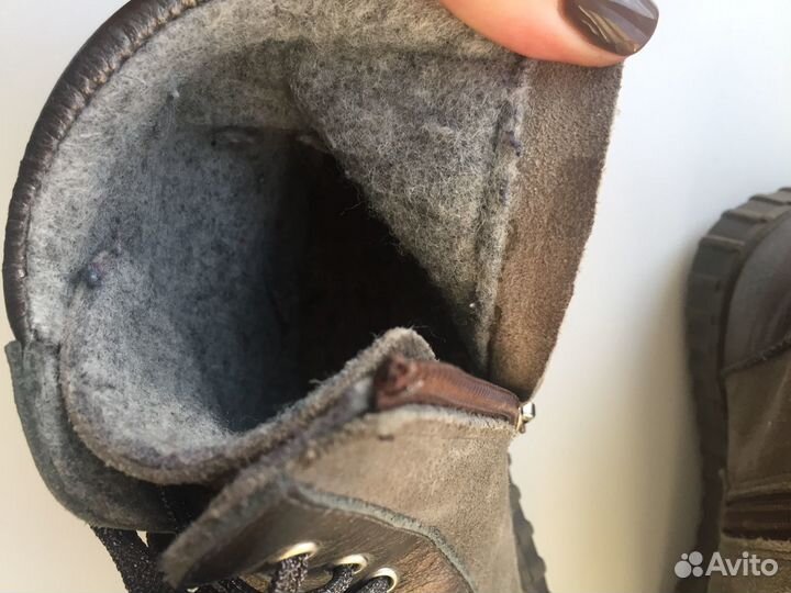 Ботинки кожаные