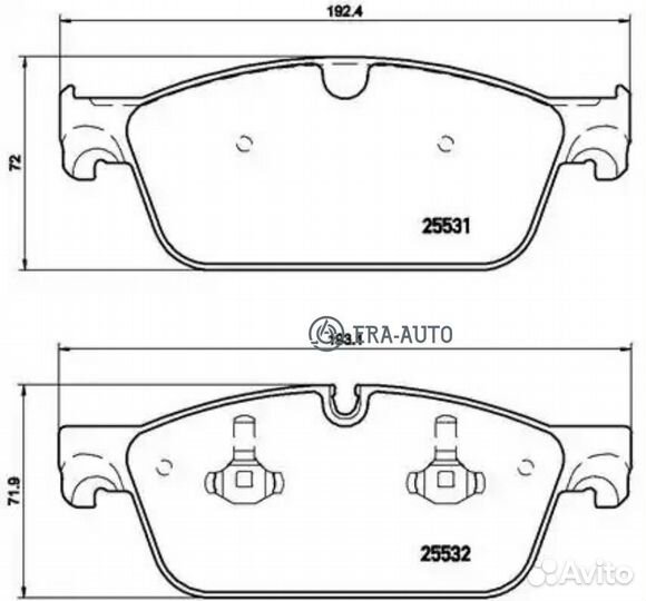 Brembo P50102 Колодки тормозные дисковые перед