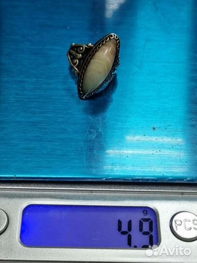 Кольцо, серебро 875 пробы. Звезда