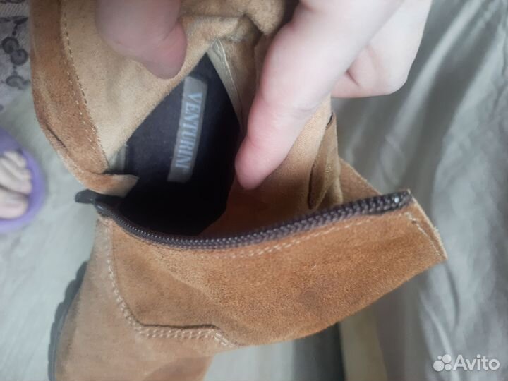 Полусапожки натуральная замша