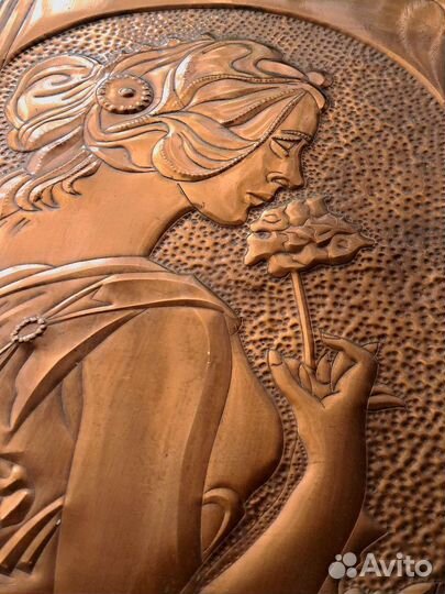 Чеканка СССР медная панно на стену