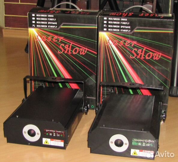 Лазеры US GR140 2шт LED светомузыка микрофон DMX