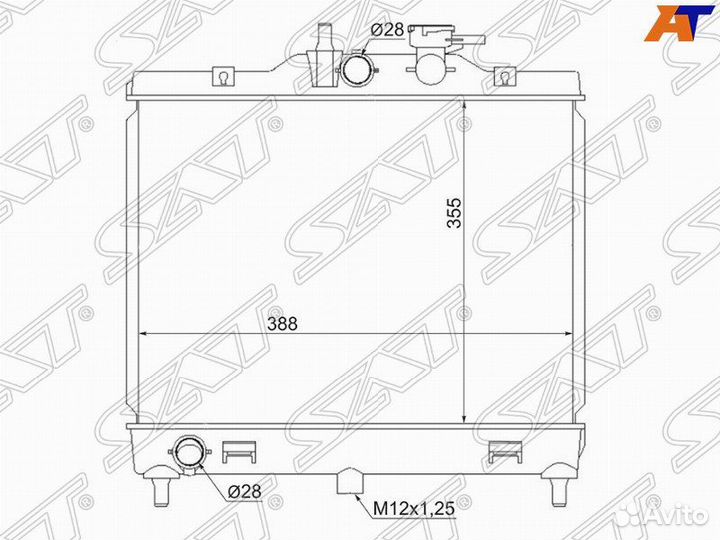 Радиатор охлаждения Kia Picanto SA