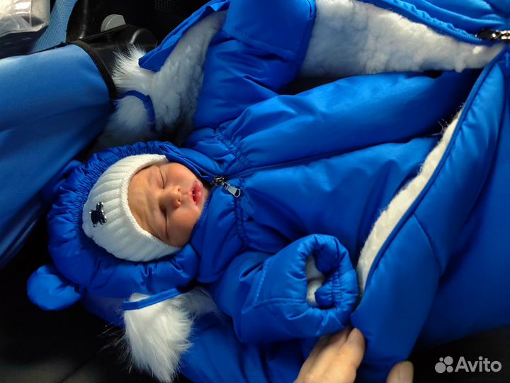 Конверт на выписку зимний для мальчика