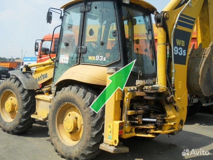 Стекло заднее Komatsu WB93R-5 / WB97R-5 / WB93S-5