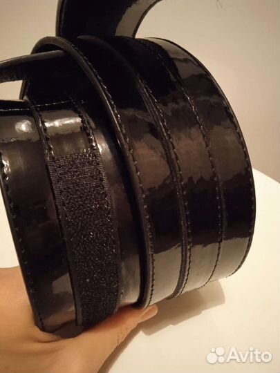 Пояс лаковый новый для шубы