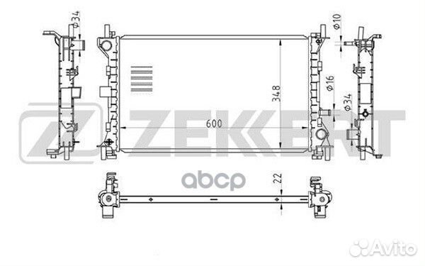 Mk-1123 Радиатор охлаждения двигателя Ford Focu