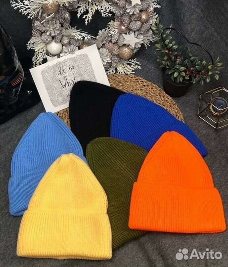 Шапочка orange, варежки, шарф