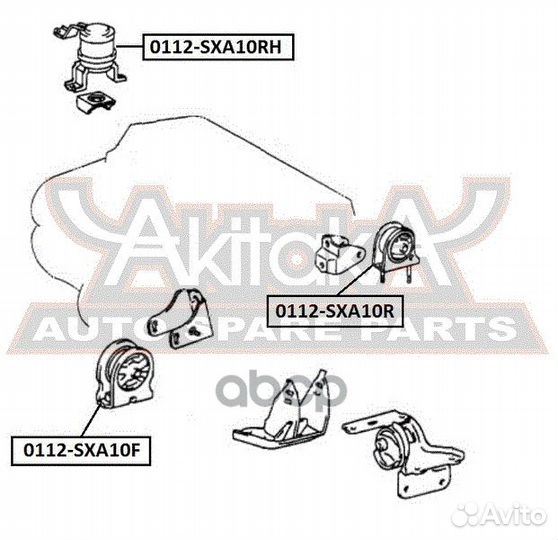 Подушка двигателя прав 0112SXA10RH asva