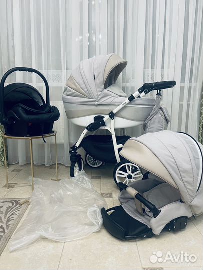 Коляска 3 в 1 indigo отл.сост
