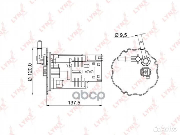 Фильтр топливный Mazda MPV 99 LF967M lynxauto
