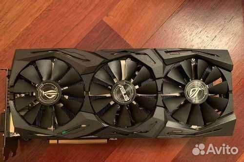 Видеокарта Asus ROG strix GTX 1080 холодная