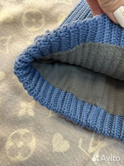 Шапка рваная на флисе