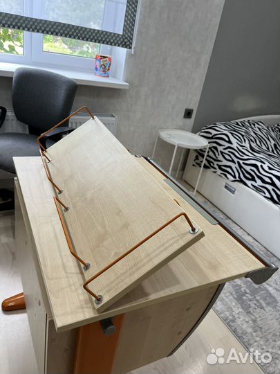 Парта растущая Дэми с полкой и растущий стул Дэми