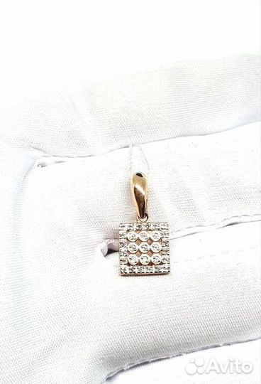 Подвеска с синтетическим камнем Золото