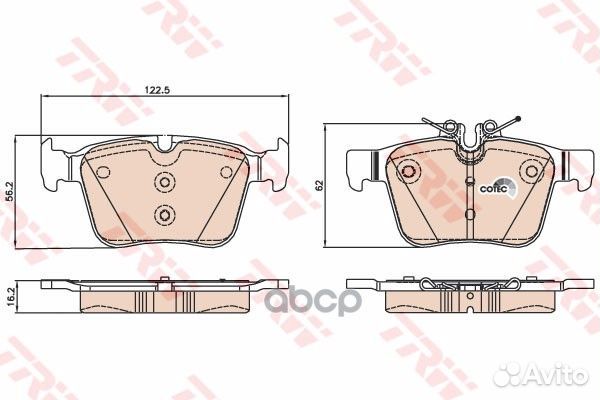 Колодки тормозные дисковые зад GDB2071 TRW