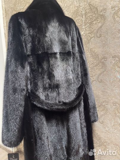 Шуба норковая большая 56-58р новпя длинная пояс че