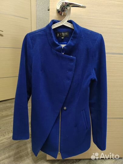Пальто синее женское 44 размер