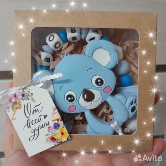 Силиконовый держатель для пустышки, грызунка