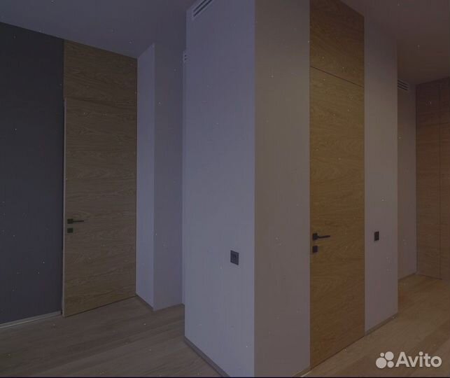 Дверь скрытая межкомнатная кромка хром 2300х900