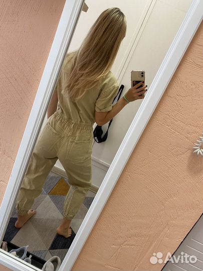 Джинсовый комбинезон zara