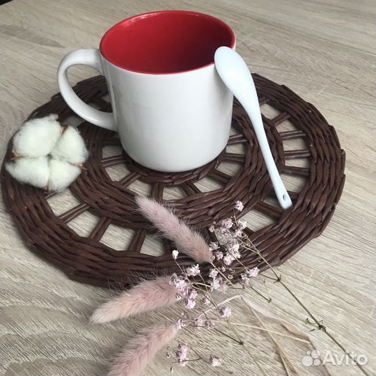 Салфетки сервировочные плетеные из бумажной лозы