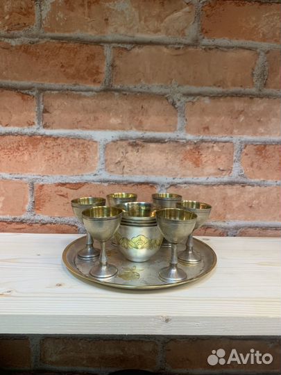 Набор рюмок мельхиор СССР