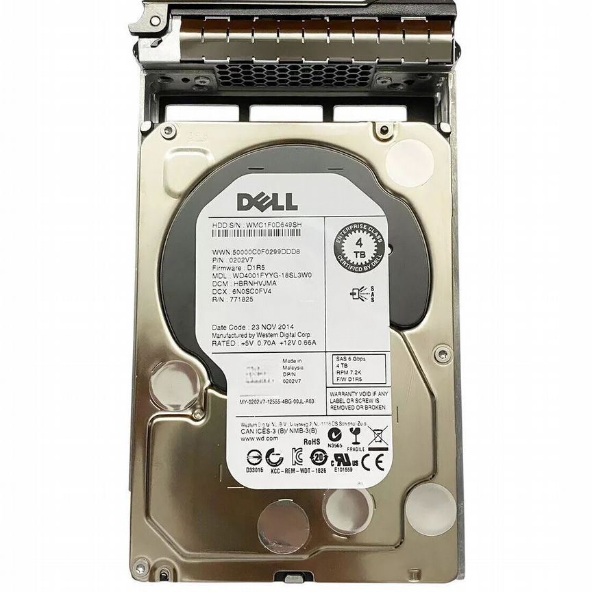 [WD4001FYYG] Жесткий Диск Dell 202v7 4tb 7200 Sas 3,5" Hdd Wd4001fyyg