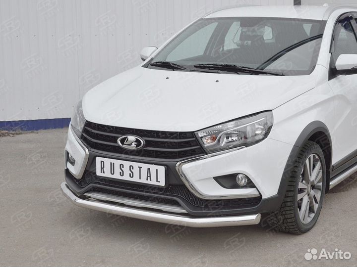 Защита переднего бампера D63 секции Vesta SW Cross