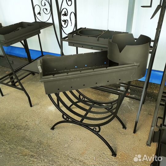 Мангал с печью под казан