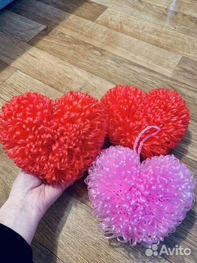 Мочалки сердечки сердечко сердце