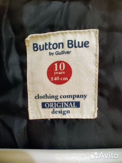 Пальто Button blue 140р