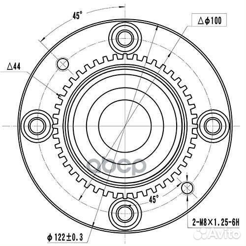 Ступица задняя зад лев SN-1231;EB5357;94277