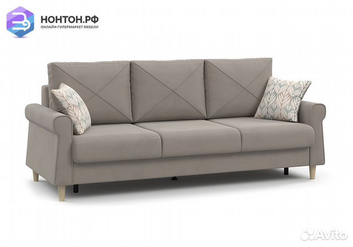 Диван тик-так Иветта серо-коричневый