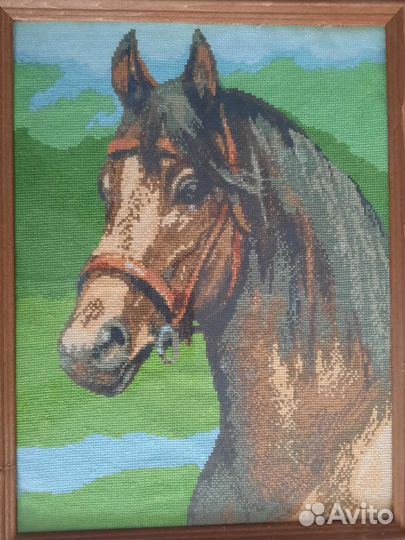 Картина вышитая крестиком ручная работа