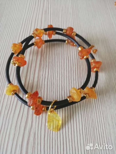 Браслетики из натурального Балтийского янтаря