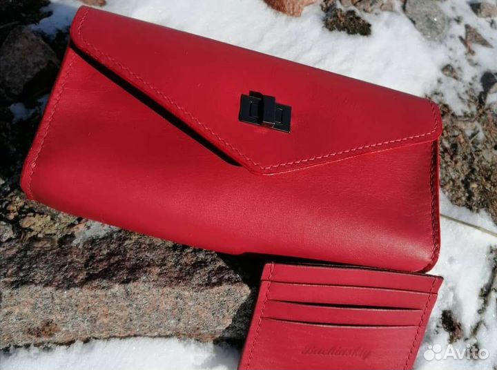 Клатч натуральная кожа