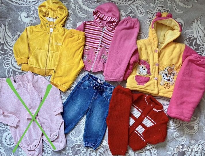 Одежда пакетом для девочки 62 68 (для двойни)