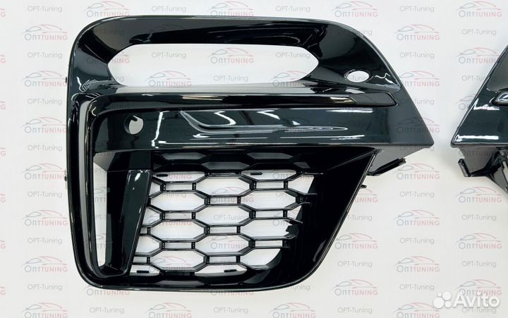 Вставки в бампер в стиле BMW X3X4 M40d черные