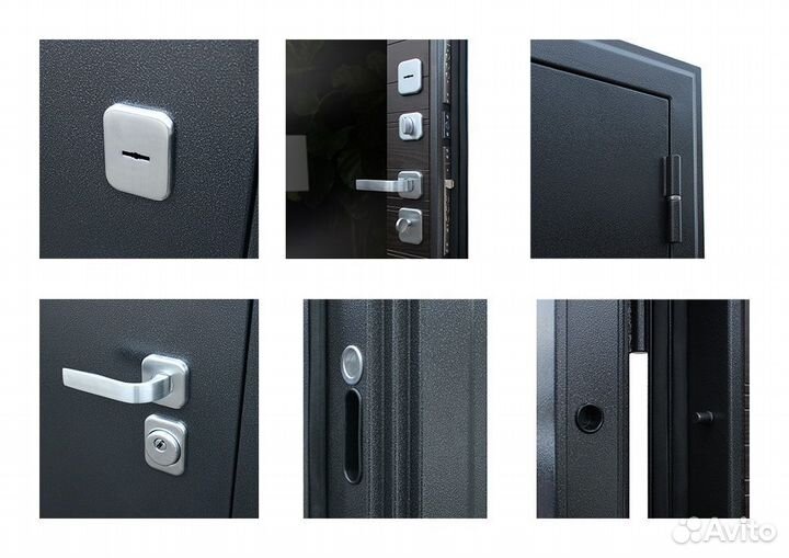 Входная дверь с зеркалом венге