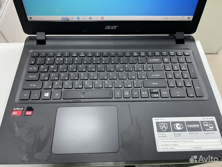 Ноутбук Acer Amd R3 4/4/500hdd